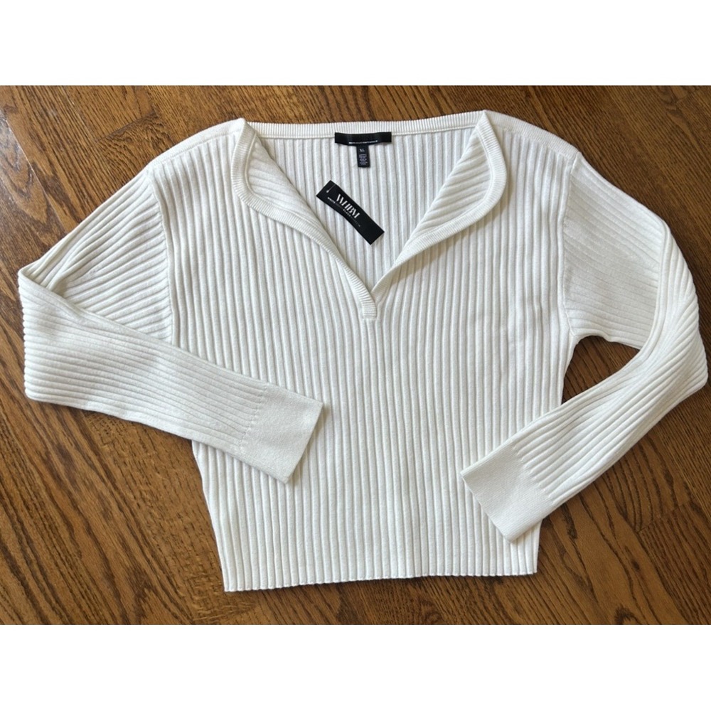NWT White House Black Market Ribbed Sweethart Closet Staple Capsule Size XL